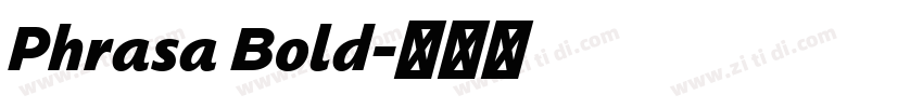 Phrasa Bold字体转换